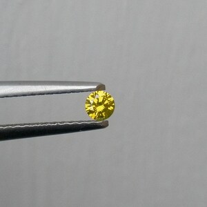 3.5mm Yellow diamond loose round SI clarity Top Quality for Jewelry and Craft Design