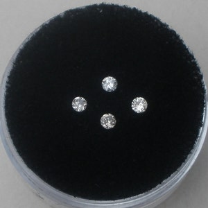 4 White natural diamond loose faceted rounds 2mm each  I-1/1-2 clarity