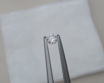 3.2mm White Natural Diamond Loose Faceted Round 0.10 carats