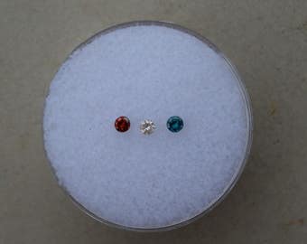 Multicolor Natural Diamond Lot 3 Total Diamonds Loose Faceted Rounds 2mm Each