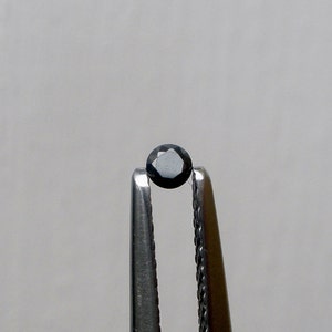 Black natural diamond loose faceted round 2mm