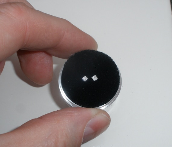 White Natural Diamond Princess Loose Faceted Pair 2mm Each - Etsy