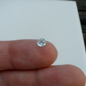 Aquamarine round loose faceted natural gem 3mm