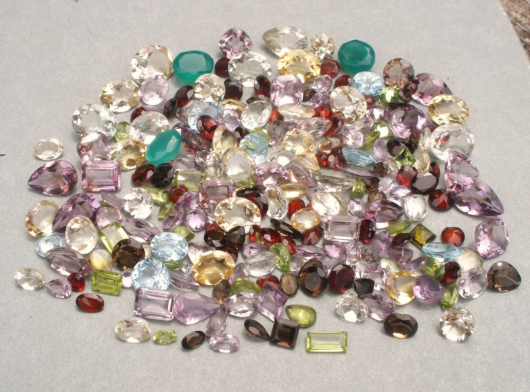 Over 200 Carats of Loose Natural Gemstone Mix Parcel Lot for