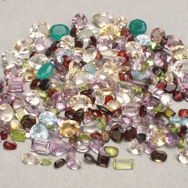 Over 200 Carats of Loose Natural Gemstone Mix Parcel Lot