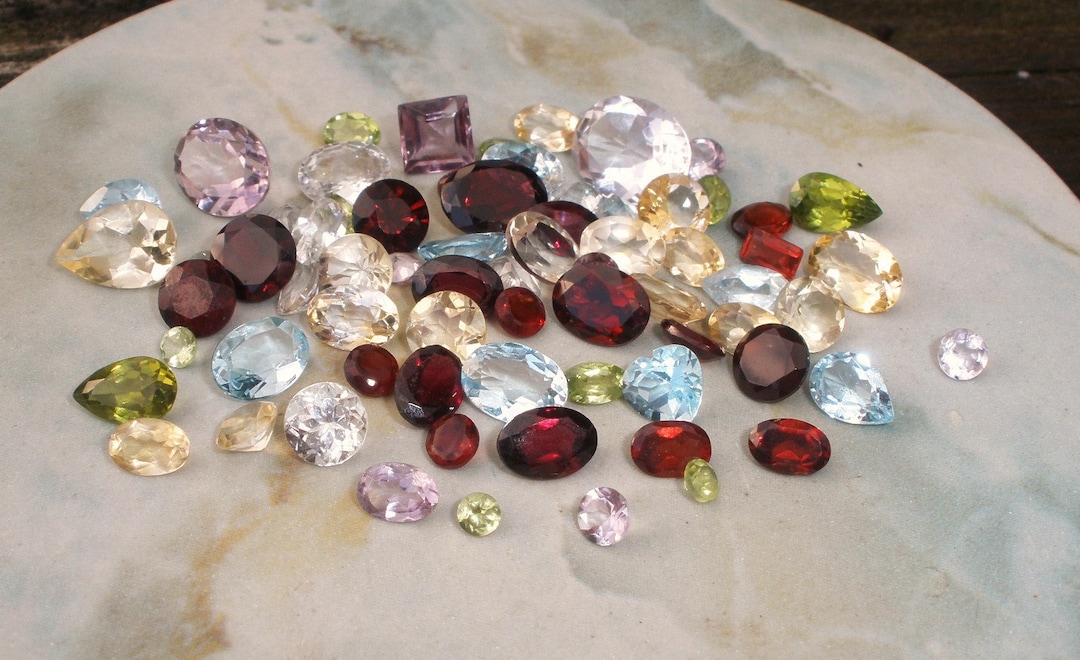 Over 50 Carats of Loose Natural Semiprecious Gemstones Etsy