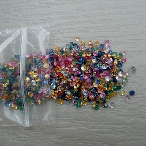 Precious natural gem loose faceted round mix parcel lot over 1 carat top quality !!!