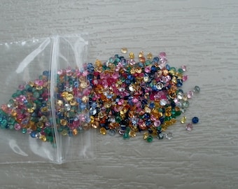 Precious natural gem loose faceted round mix parcel lot over 1 carat top quality !!!