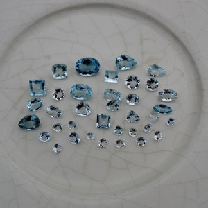 Aquamarine gem mix loose parcel over 10 carats