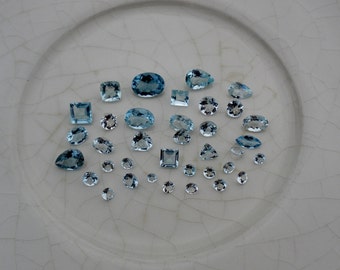 Aquamarine gem mix loose parcel over 10 carats