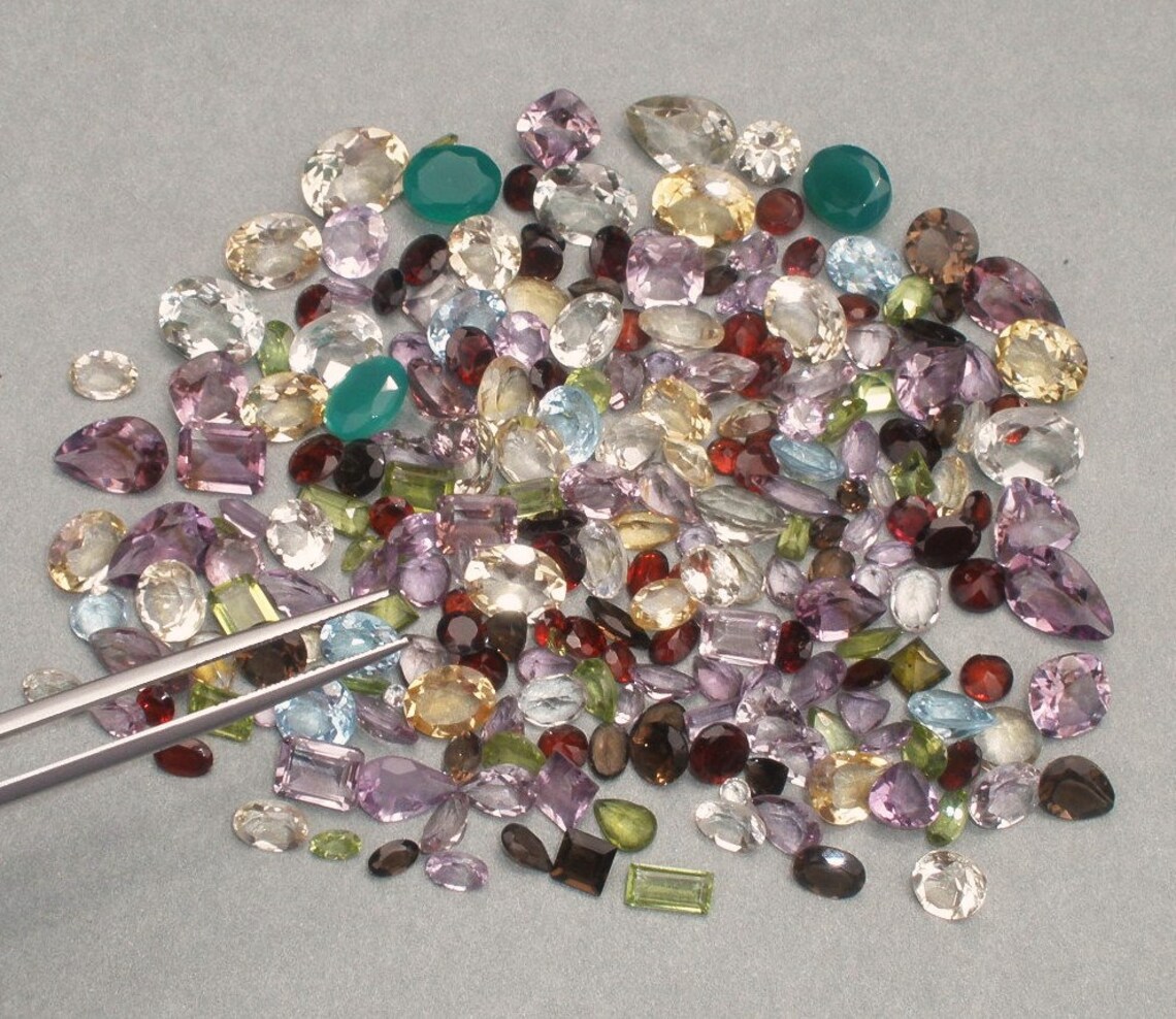 Over 200 Carats of Loose Natural Gemstone Mix Parcel Lot Etsy