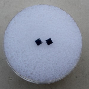 Black natural diamonds princess loose faceted pair 2mm