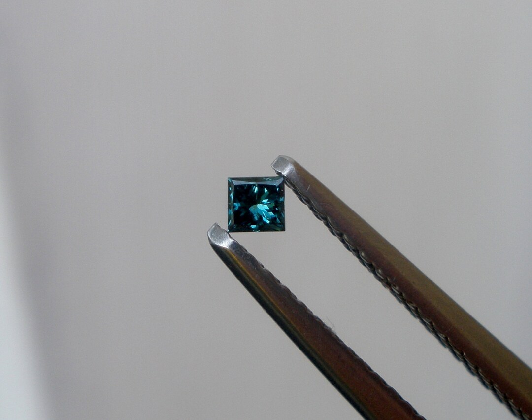 Blue Diamond Princess Cut Indian 2mm Micro Sized