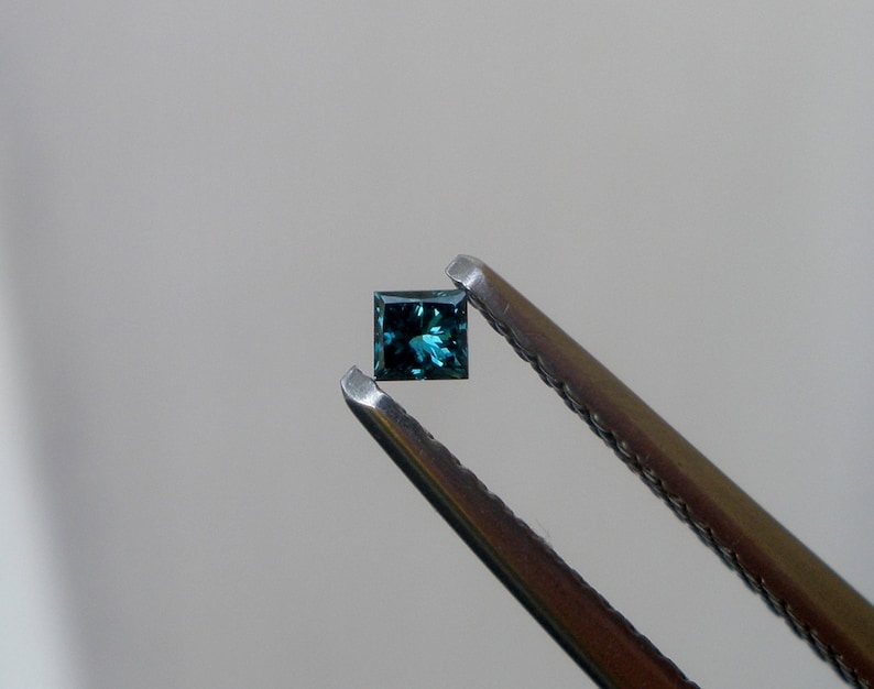 Blue Princess Diamond loose faceted cut 2mm image 1