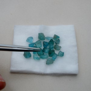 Blue Apatite crystal rough gem mix parcel over 25 carats image 3