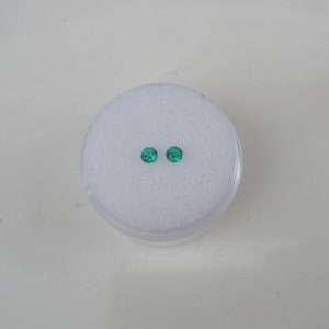 Colombian Emerald Round Loose Faceted Natural Gem Pair 3mm image 2