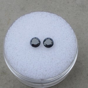 Black Diamond lose facettierte natürliche Runde paar 4mm