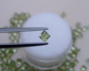 Peridot Square Loose Faceted Natural Gem 3mm