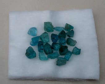 Blue Apatite crystal rough gem mix parcel over 25 carats for Collecting, Jewelry and Crafts