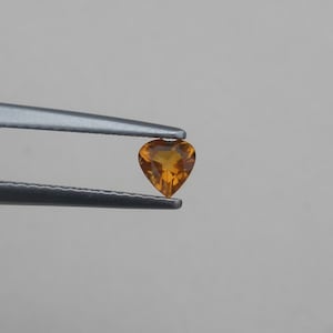Citrine Heart Natural Loose Gem 4mm