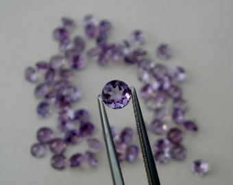 5mm Amethyst Round Loose Natural Gem for Jewelry, Crafts, Collecting and Gifts