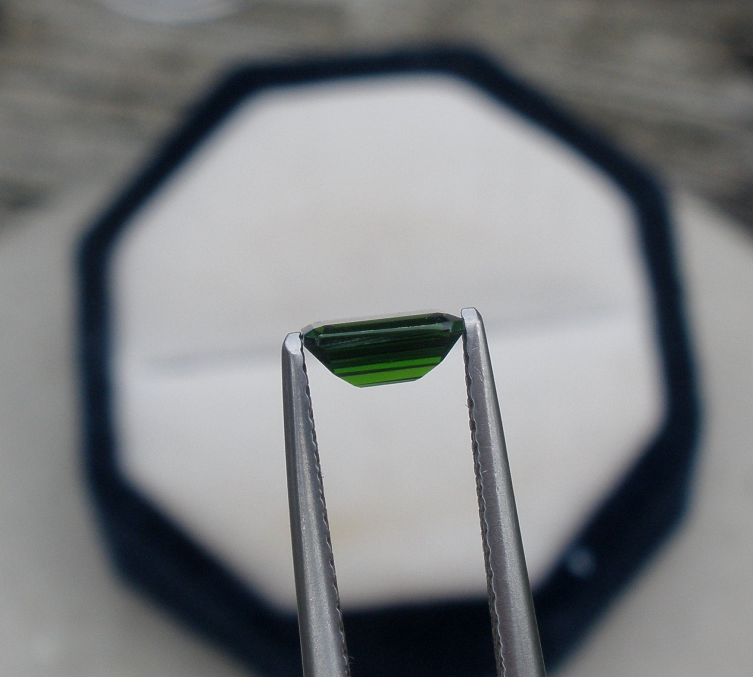 Natural Chrome Diopside Gemstone – Emerald Cut 5x3 Mm – .32 TCW – Outstanding Green Color