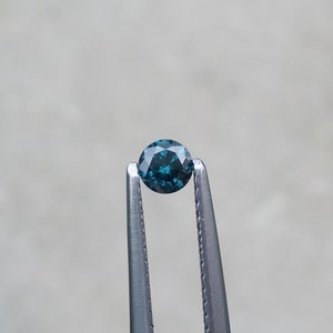 4mm Natural Blue Diamond Round SI Clarity