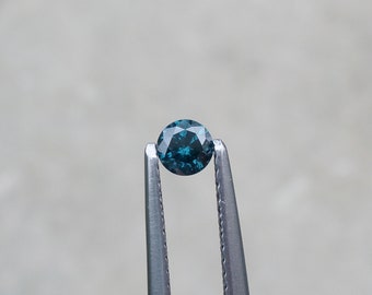 4mm Natural Blue Diamond Round SI Clarity