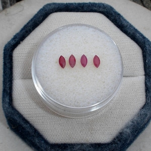 4 Ruby Marquise Natural Gems 4x2mm each