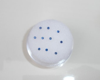 10 AAA Blue Sapphire Gems, Round Faceted, 1.5mm