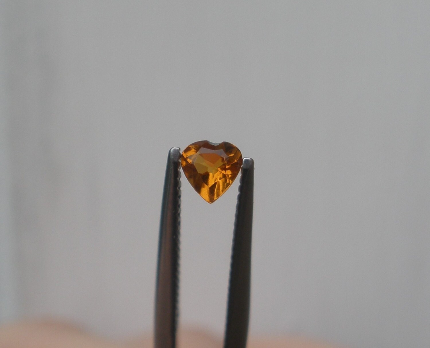 Natural Citrine Heart Cut Gemstone | 4x4 Mm, 0.25 Carat | Vivid Yellow, Eye Clean - View #5