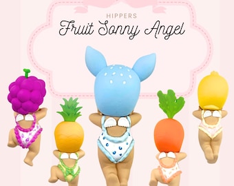 Fruit Sonny Angel Hippers Handmade Custom Collectible, Kawaii Fruit Figure Gift