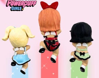 Powerpuff Girls Sonny Angel Hippers, Handmade Custom Figurine, Kawaii Collectible, Blossom Bubbles Buttercup