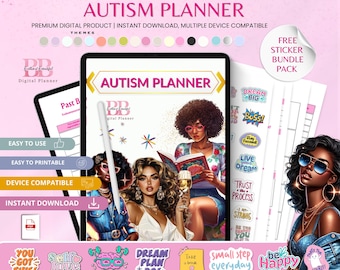 Autism Planner Printable, Visual Routine Organizer, Sensory Support & Communication Workbook PDF