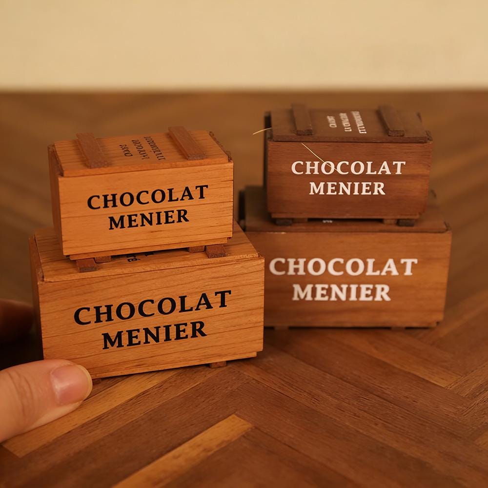 Chocolat Menier Wood Box - Etsy