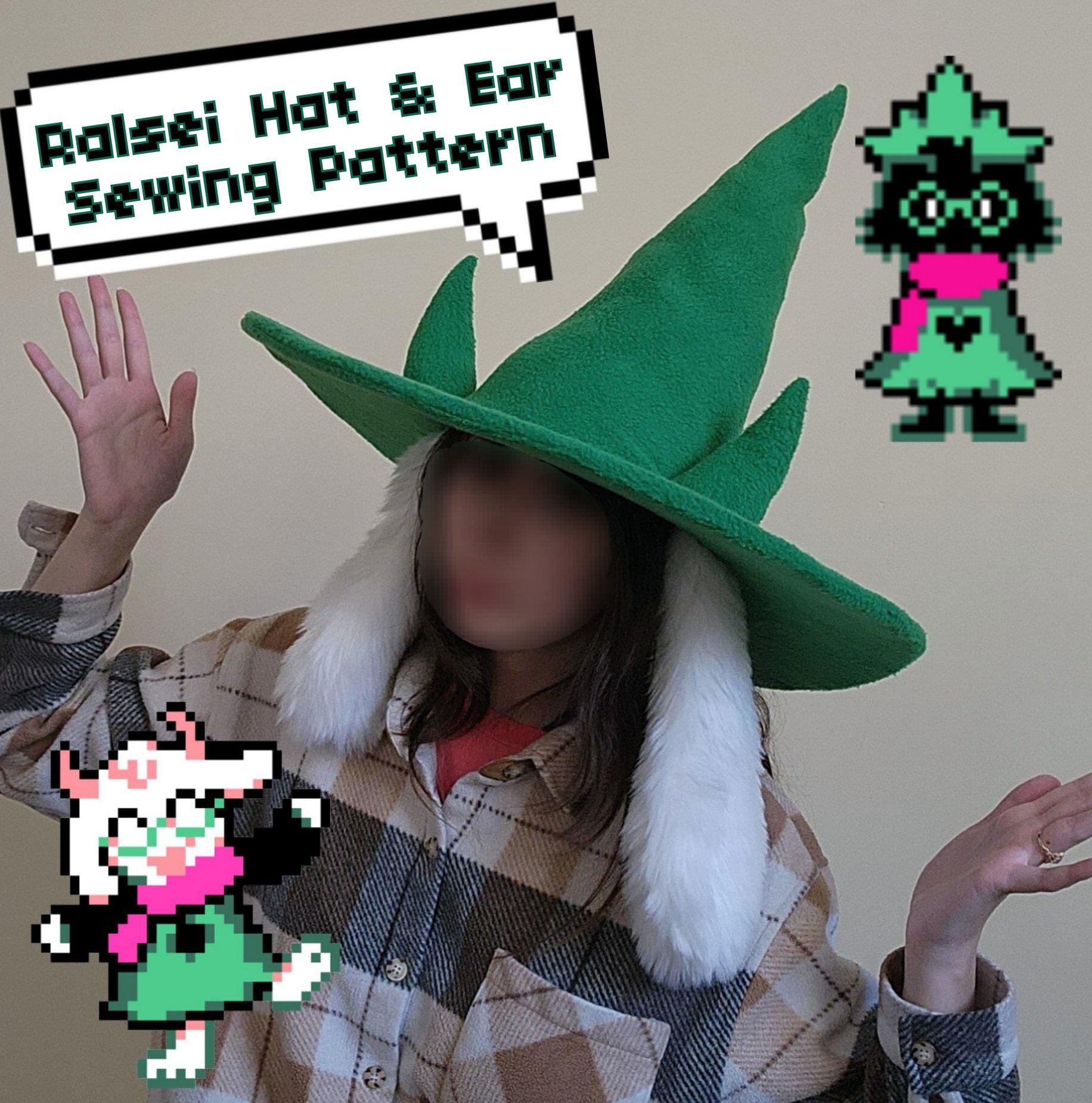 Delta Rune Hat Ralsei Deltarune Cosplay Hat and Ear Pattern and Tutorial - Etsy