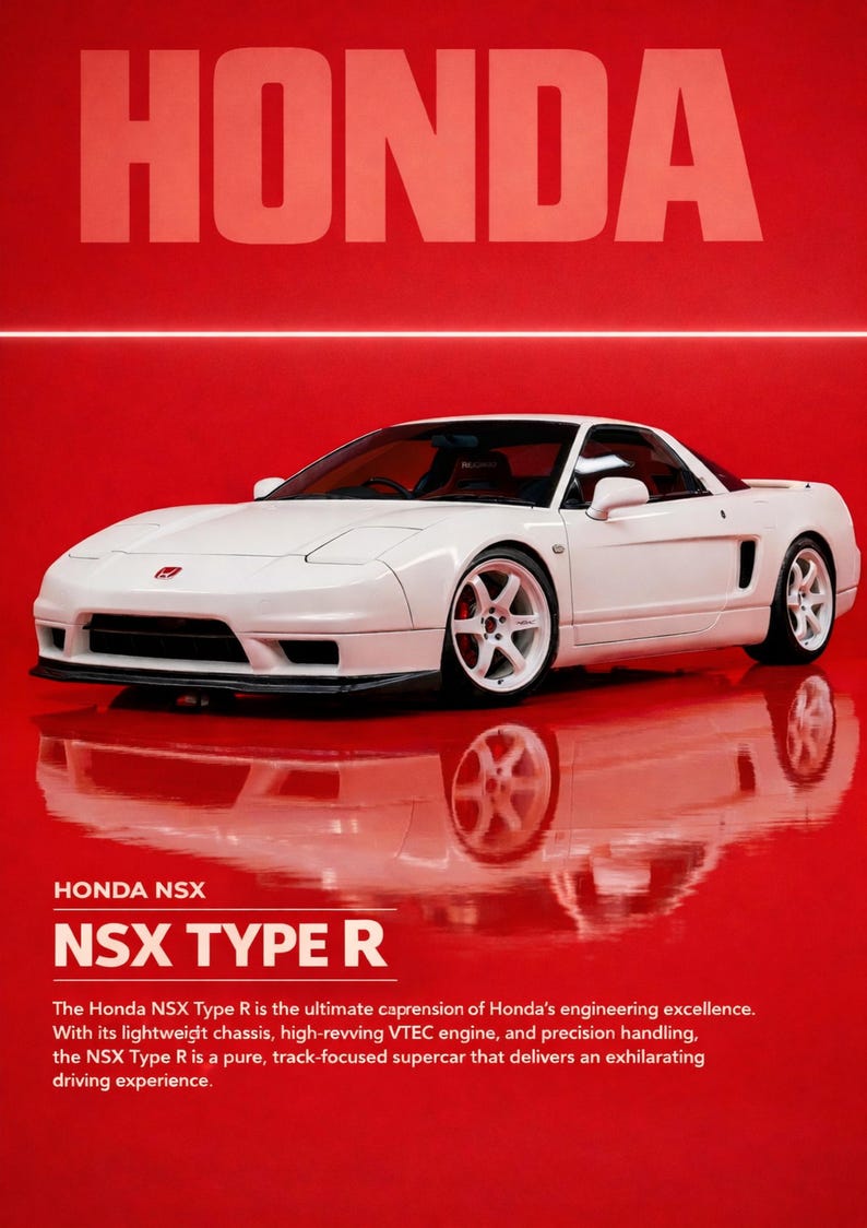 Nsx Type R Spoiler Honda NSX Type R Poster – Iconic JDM Wall Art - Etsy Canada