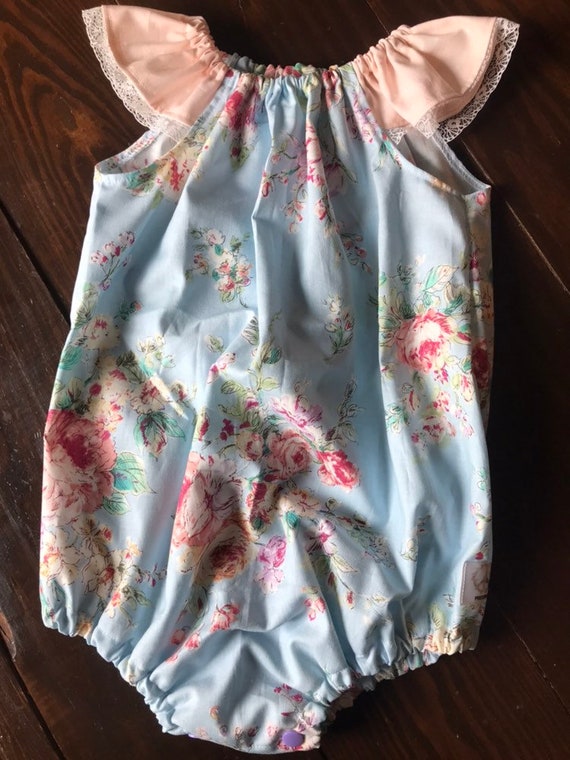 vintage floral romper baby