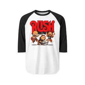 Rush with Anika Nilles Peanuts Action Raglan Tee, Charlie Brown Band Parody Shirt, Progressive Rock Drummer Gift, Music Fan Baseball Tee
