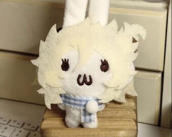 Genshin Albedo Chibi peluche porte-clés, breloque de sac Anime Ita en feutre mignon fait main