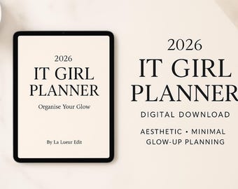 Digital Planner 2026 for iPad | Minimalist GoodNotes Planner | Aesthetic Daily Planner for Women | The It Girl Planner