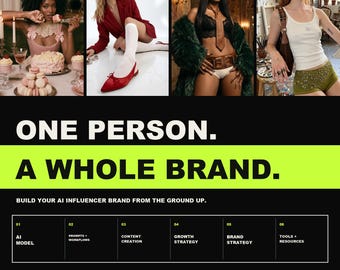 AI Influencer Brand Kit Complete System AI Model Branding Photos Prompts Content Creator Toolkit