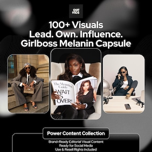 Melanin Girlboss AI-bilder – Svarta kvinnliga influencerbilder 200+