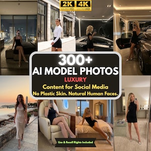 Lyxiga AI-modellfoton – 300+ professionella visuella bilder, stockbilder