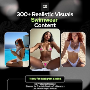 Swimwear AI Model Visuals Bundle for Instagram Reels Content Pack