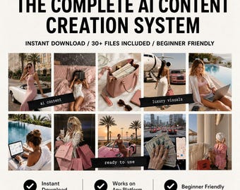 AI Photo Video Content Kit Templates Workflows Guides Bundle