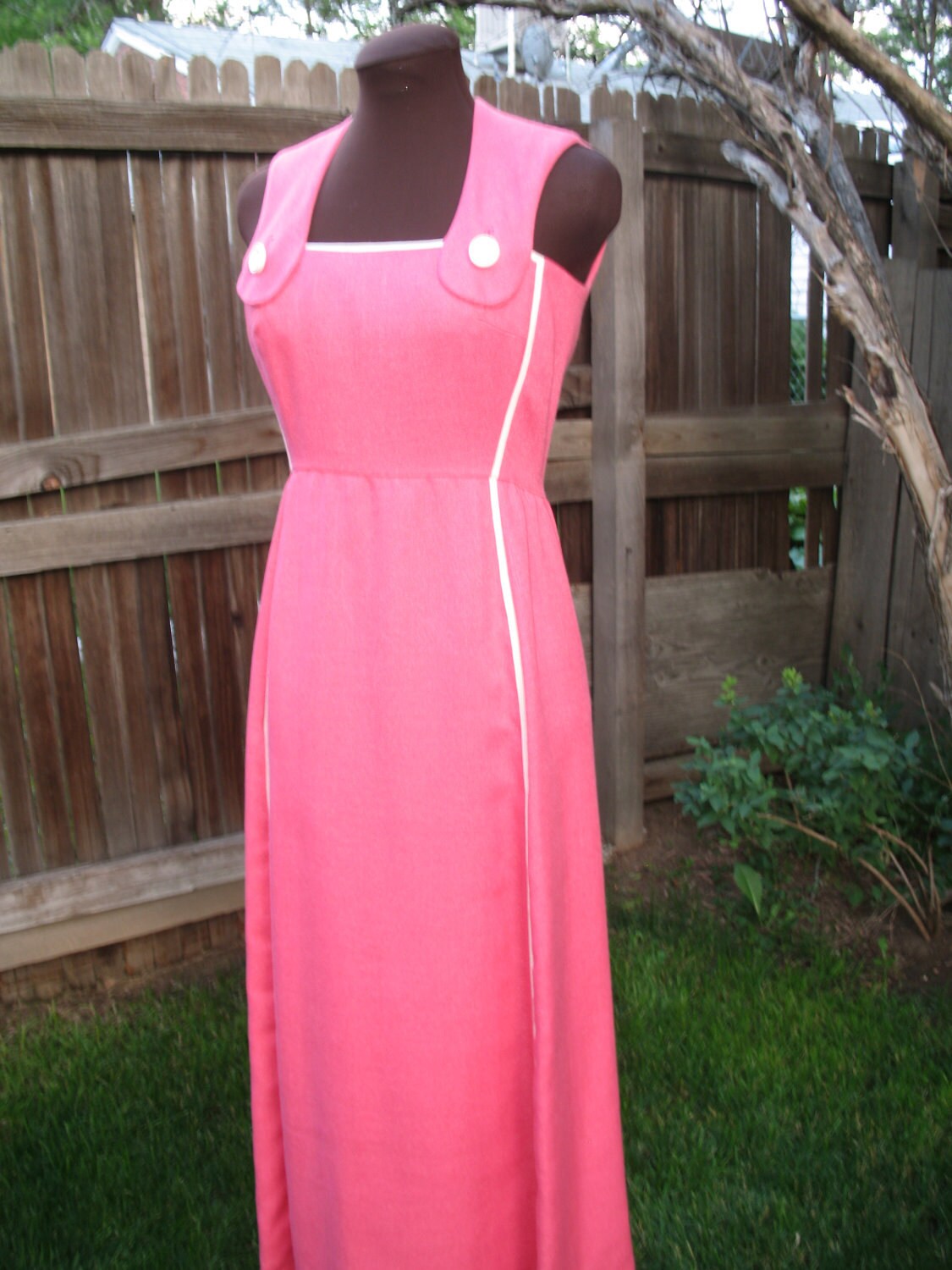 Vintage 1960s Coral Pink Summer Dress by Coplins - Etsy