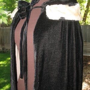 Vintage Edwardian Era Black Velvet Cape/Shawl/Wrap