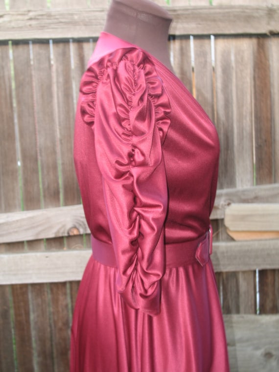 Vintage 1970s/1980s Maroon Colored Dress