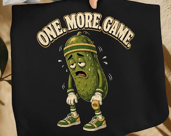 One More Game Pickleball PNG, Funny Pickleball Player Design, Pickleball Addict Gift, Dink Lover Graphic, Paddle Sports Humor